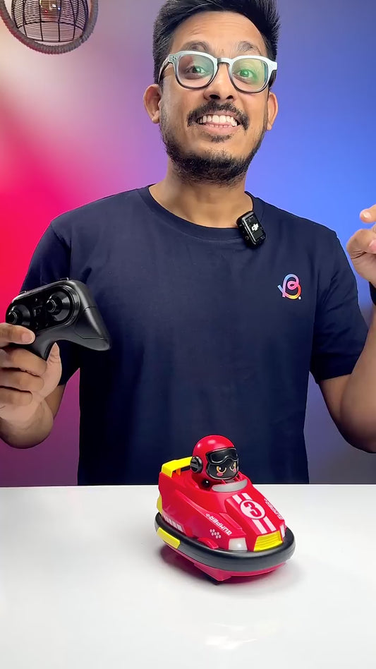 Set of 2 RC Bumper Cars with Ejecting Robots